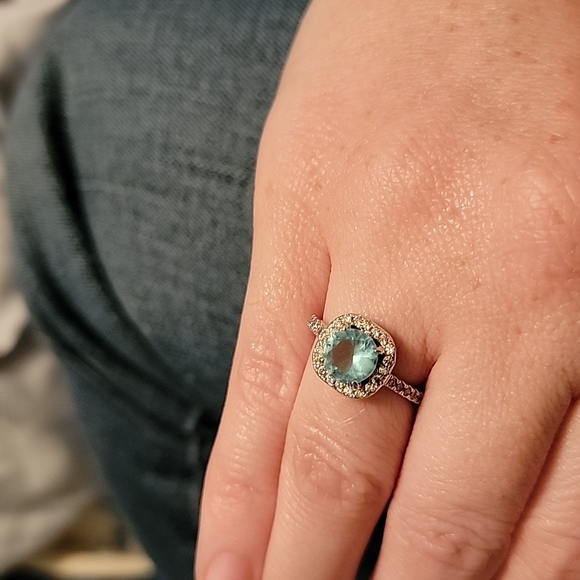 Aquamarine CZ Ring - Picture 11 of 12